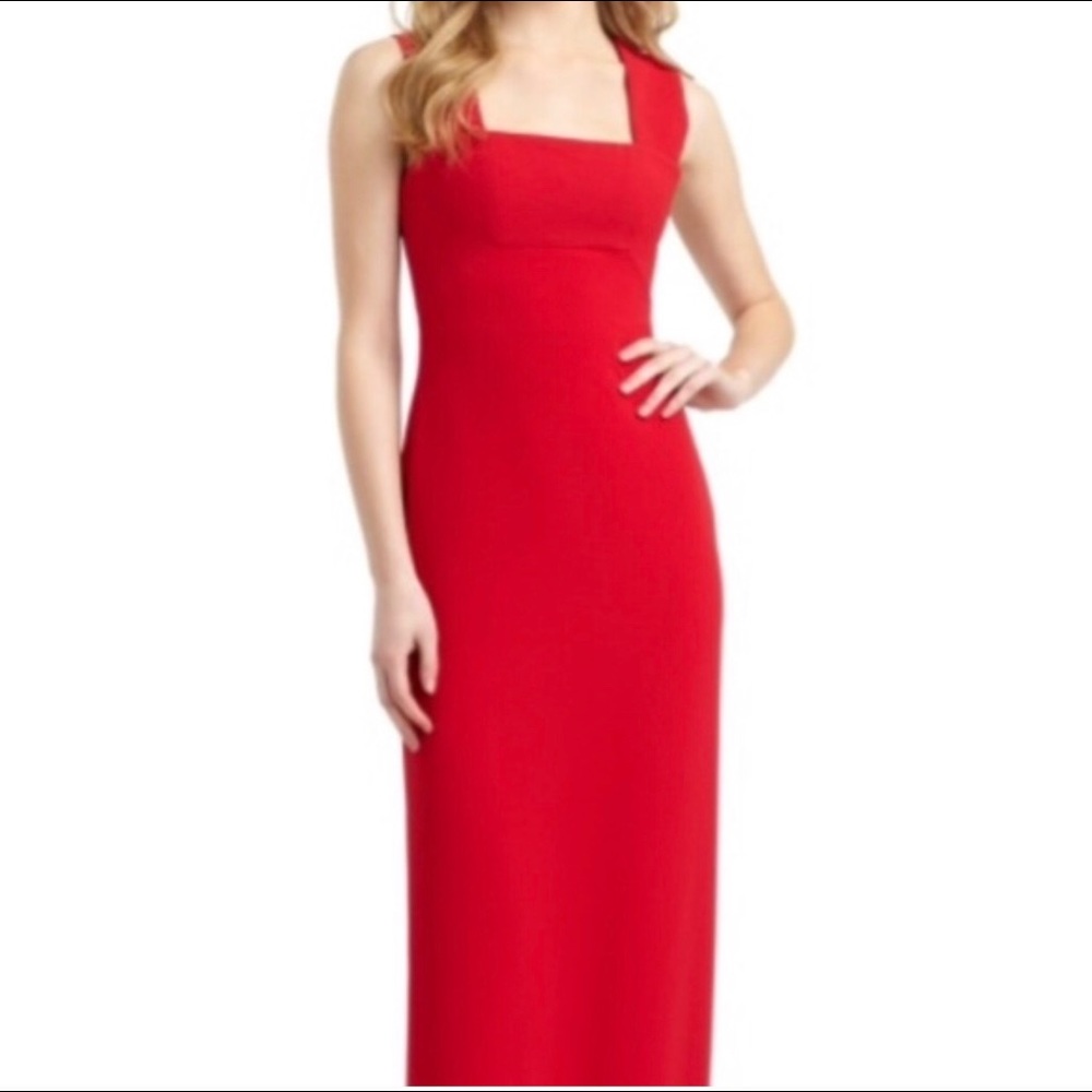 Red BCBG MaxAzria Gown.